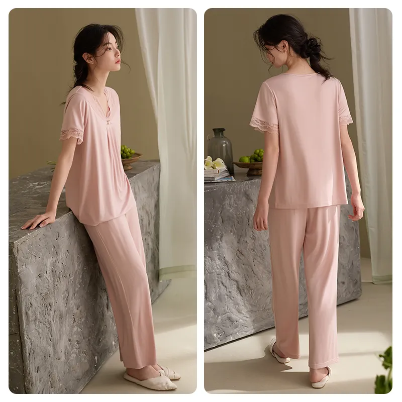 Xuan Liang Pajama Set Women's Cameo Brown-2
