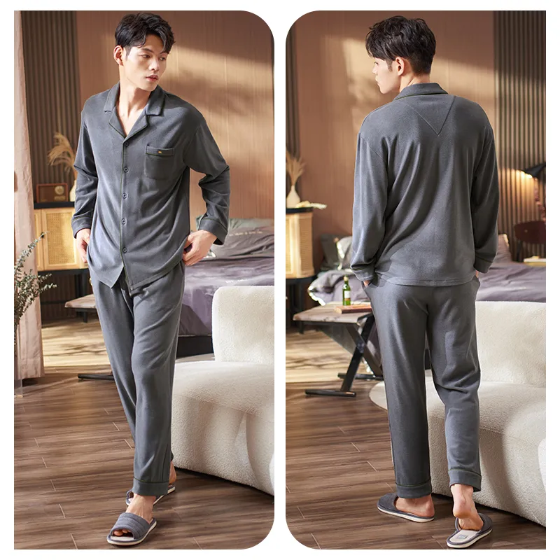 Xuan Liang Pajama Set For Fall And Winter Men's-1