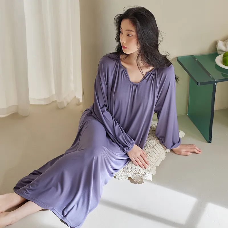 Xuan Liang Nightgown Women's Dusk Purple-2