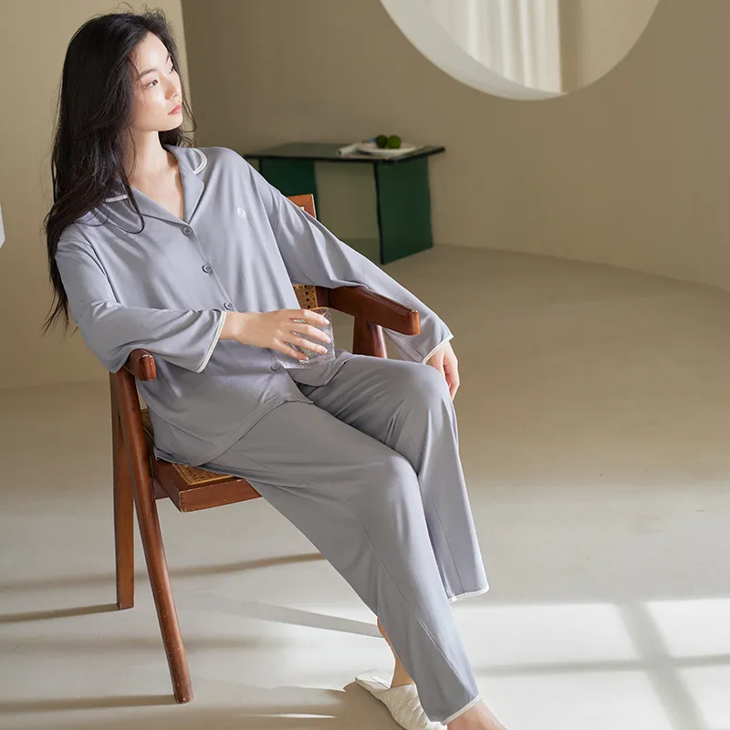 Xuan Liang Pajama Set Women's Mist Gray-1
