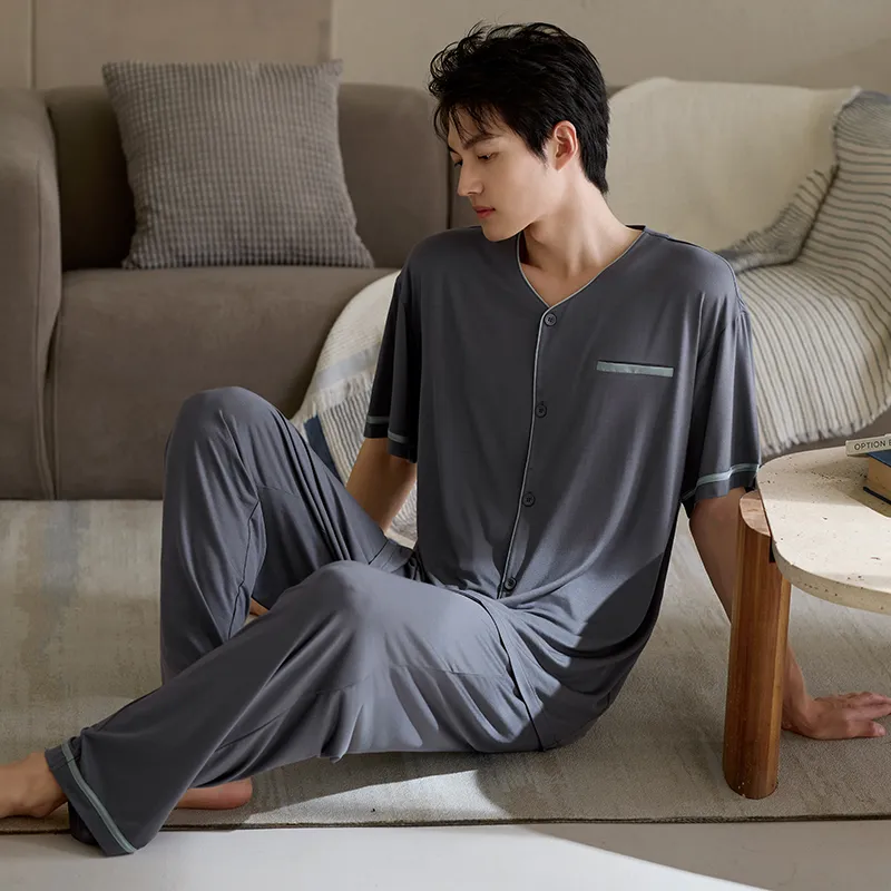 Xuan Liang Pajama Set Men's Paris Gray-1