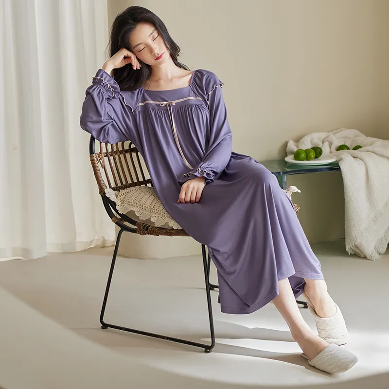 Xuan Liang Nightgown Women's Dusk Purple-1