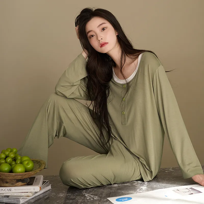 Xuan Liang Pajama Set Women's Tea Gray-4