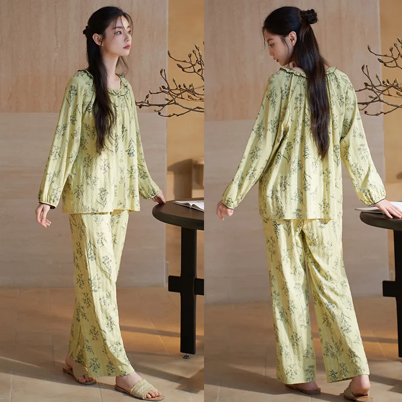 Xuan Liang Pajama Set Women's Gift Box Set Creamy Fruit Green-2