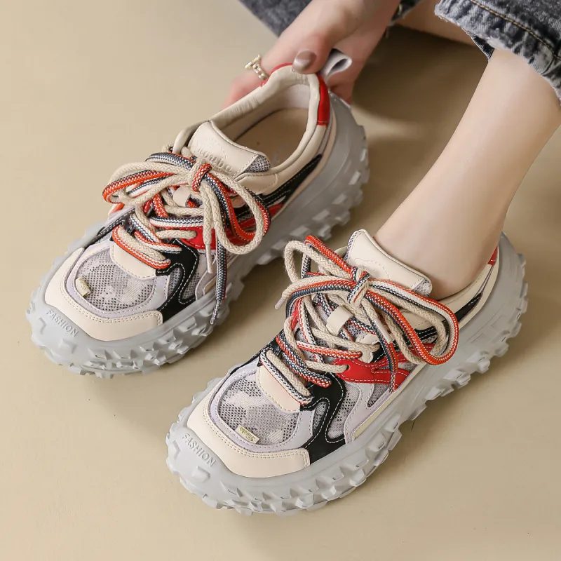 SHOUBA Low Top Chunky Sneakers Women's-6