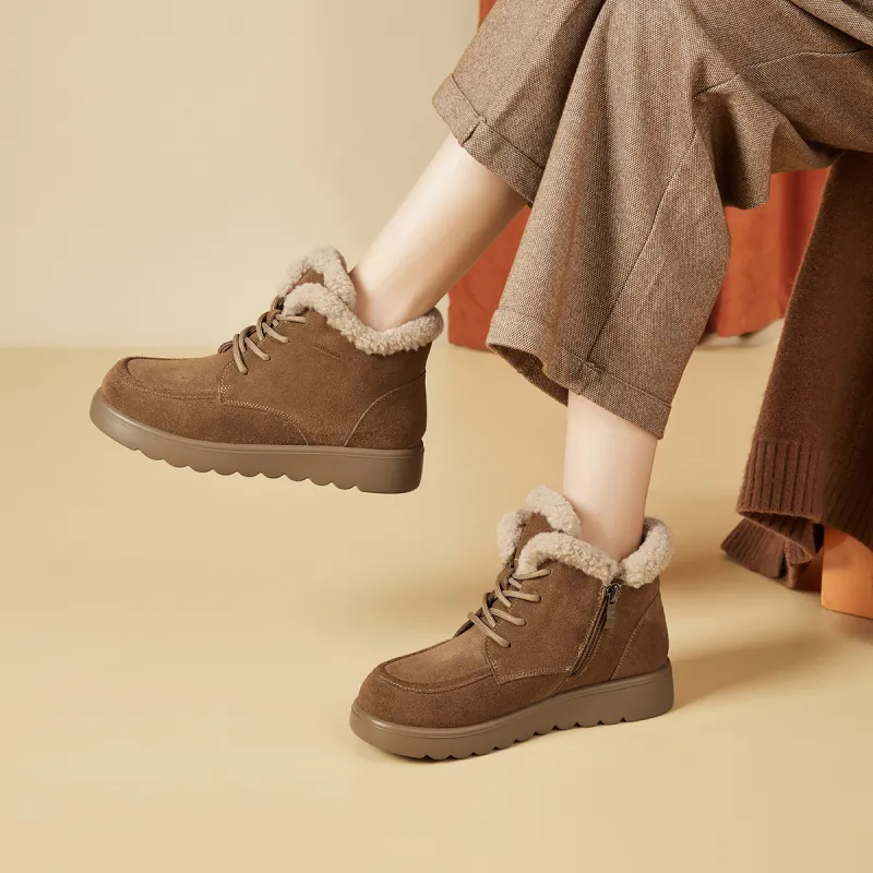 SHOUBA Thermal Ankle Length Snow Boots Women's-5