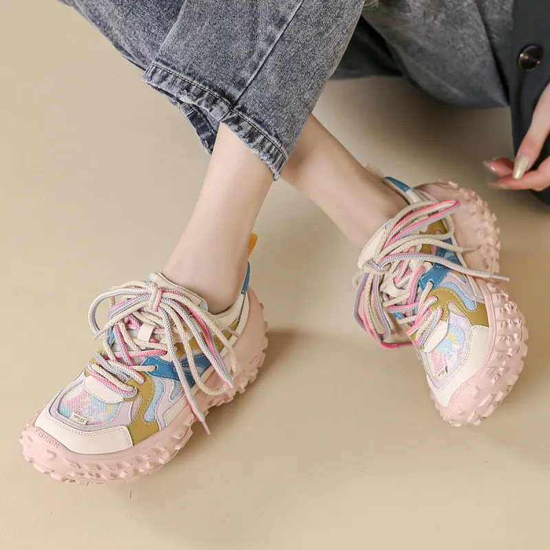 SHOUBA Low Top Chunky Sneakers Women's-1