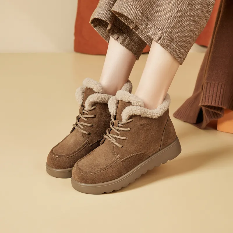 SHOUBA Thermal Ankle Length Snow Boots Women's-4