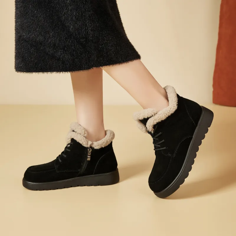 SHOUBA Thermal Ankle Length Snow Boots Women's-13