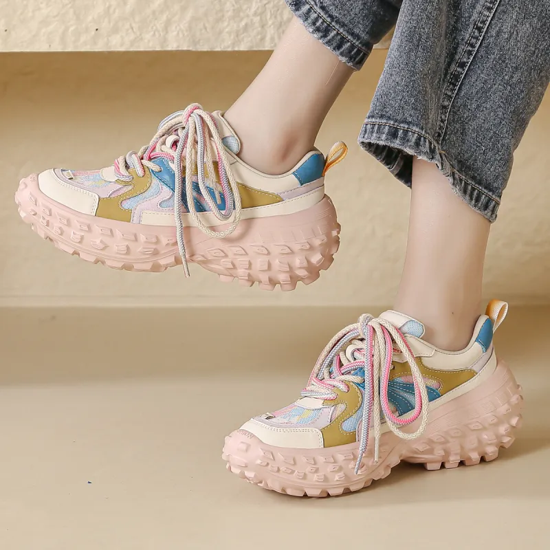 SHOUBA Low Top Chunky Sneakers Women's-3