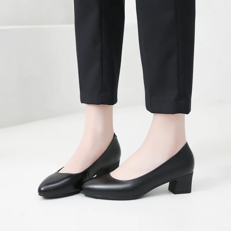 SHOUBA Chunky Heel High Heels Women's-1