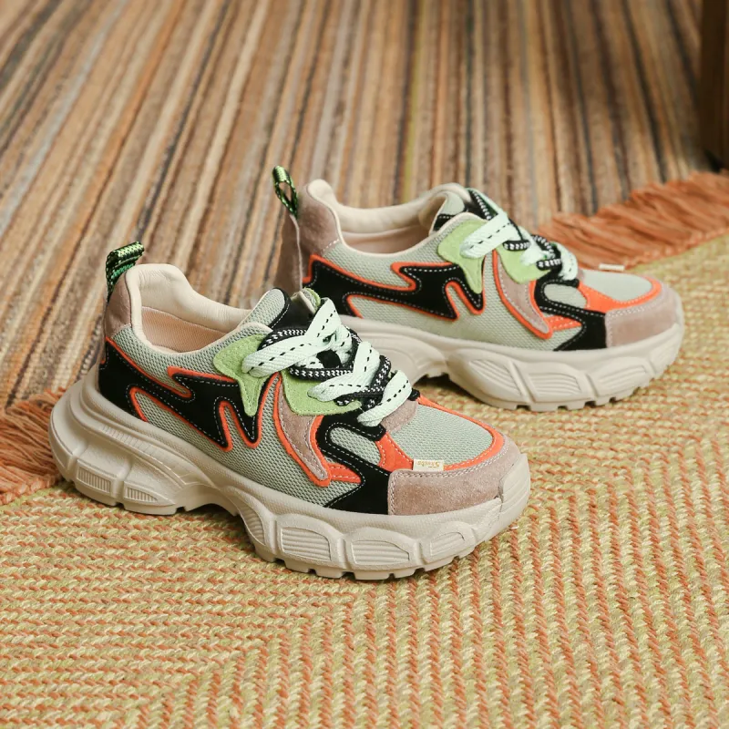 SHOUBA Low Top Chunky Sneakers Women's-2