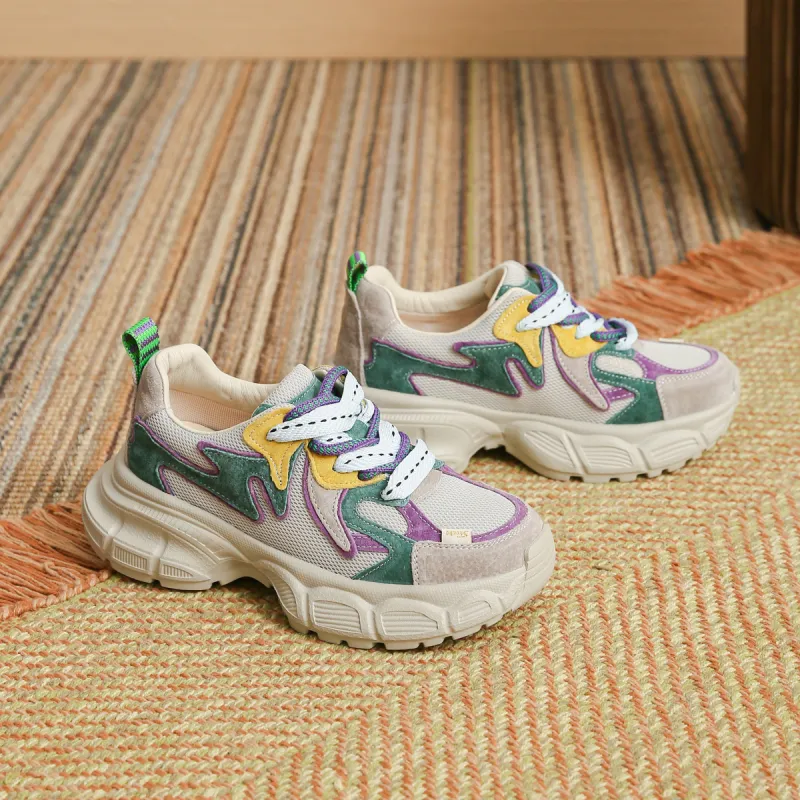 SHOUBA Low Top Chunky Sneakers Women's-6