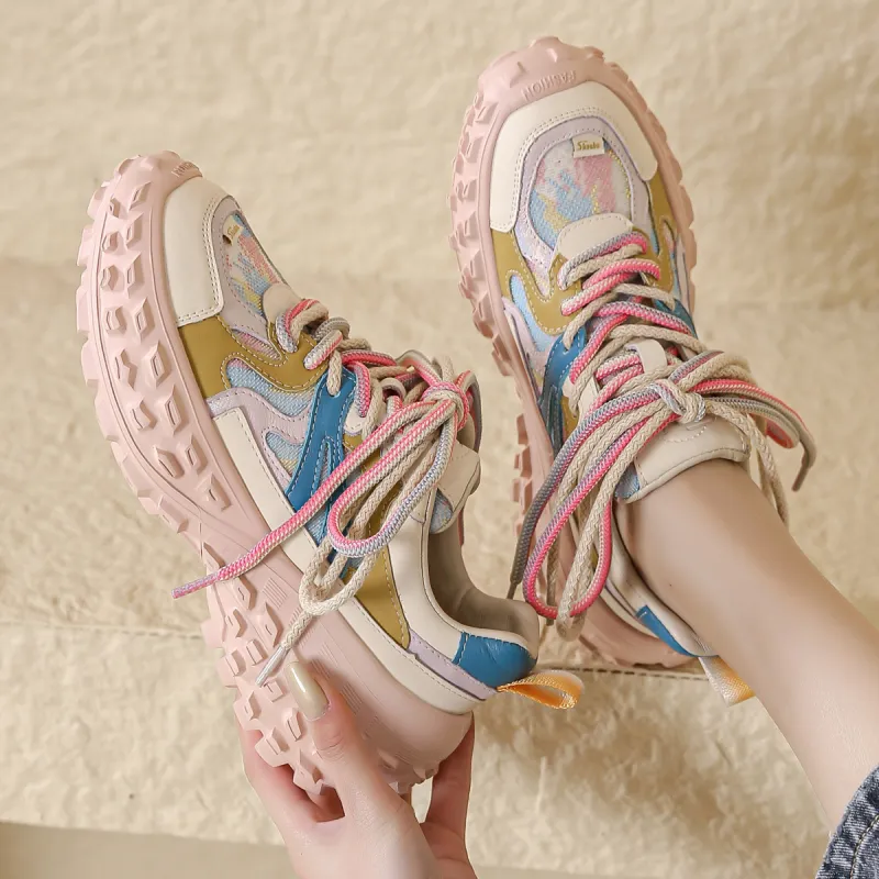 SHOUBA Low Top Chunky Sneakers Women's-4