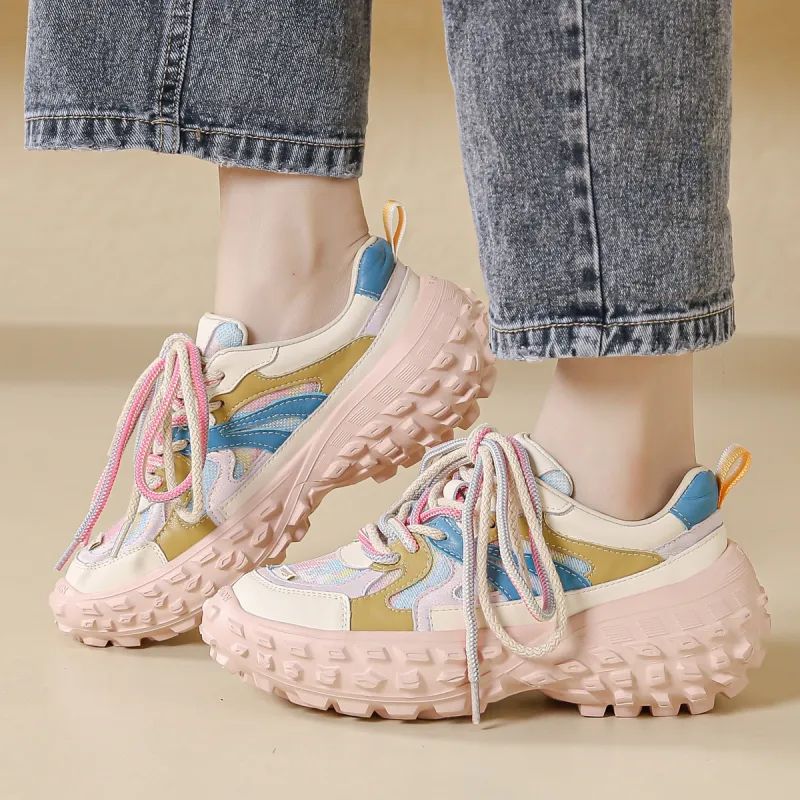 SHOUBA Low Top Chunky Sneakers Women's-2