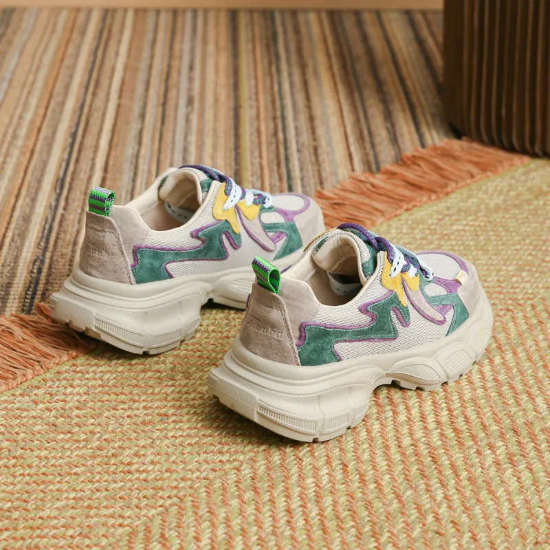 SHOUBA Low Top Chunky Sneakers Women's-7