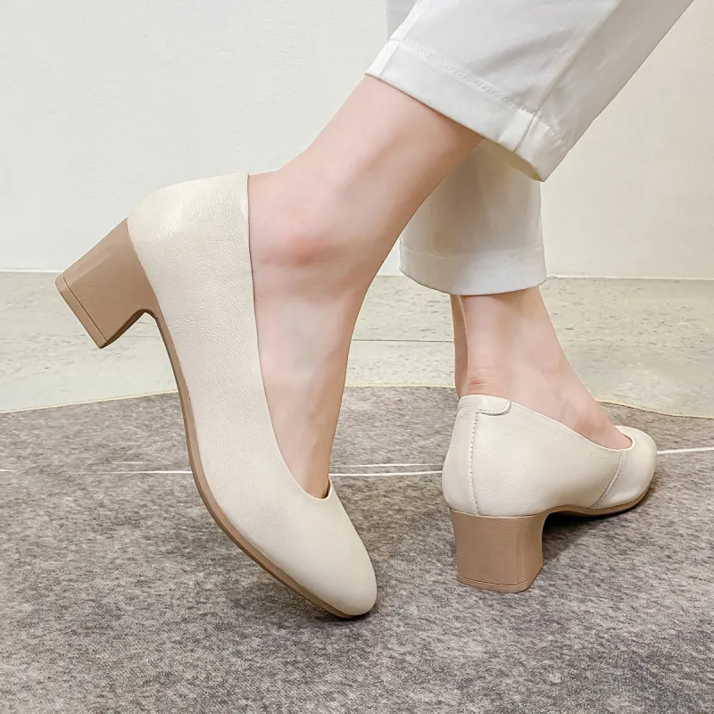 SHOUBA Chunky Heel High Heels Women's-13