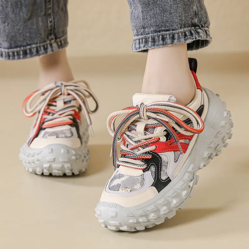 SHOUBA Low Top Chunky Sneakers Women's-7
