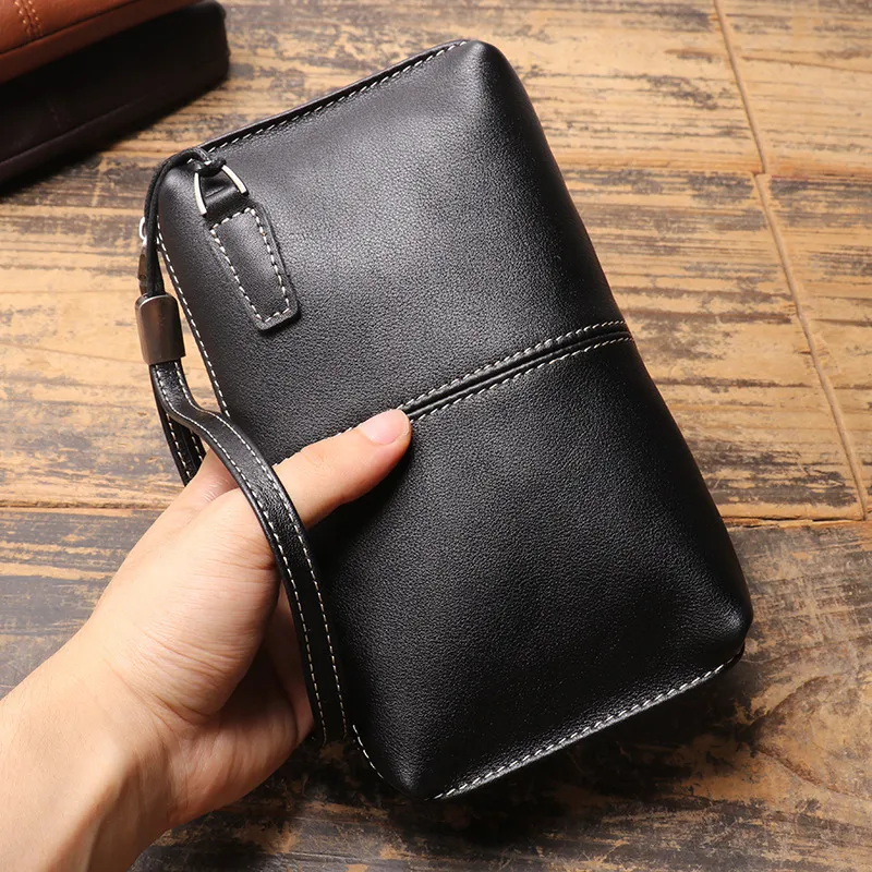 LARTIGENT Top Grain Cow Leather Wallets Clutches Men's Multicolor-4