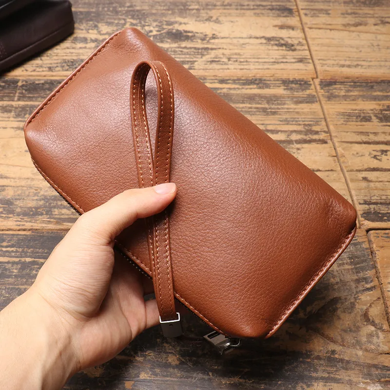 LARTIGENT Top Grain Cow Leather Wallets Clutches Men's Multicolor-2