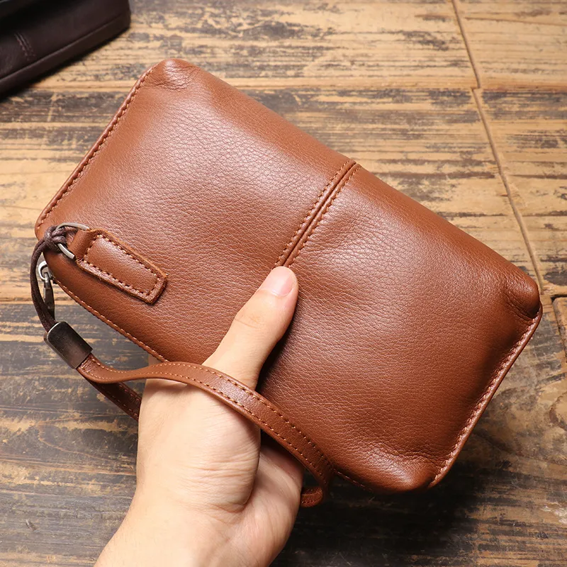 LARTIGENT Top Grain Cow Leather Wallets Clutches Men's Multicolor-1