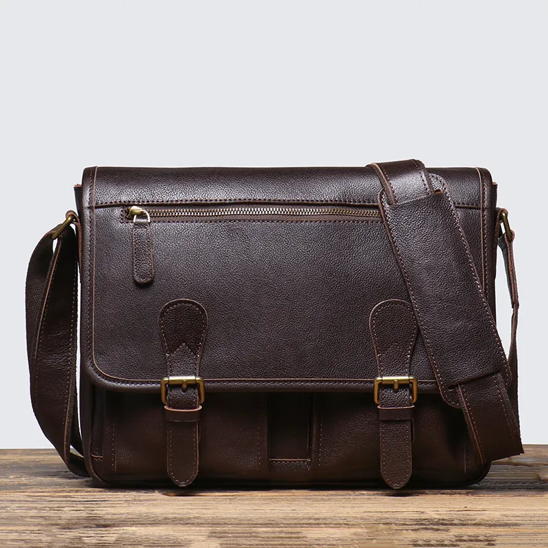 LARTIGENT Top Grain Cow Leather Shoulder Bag Men's Multicolor-6