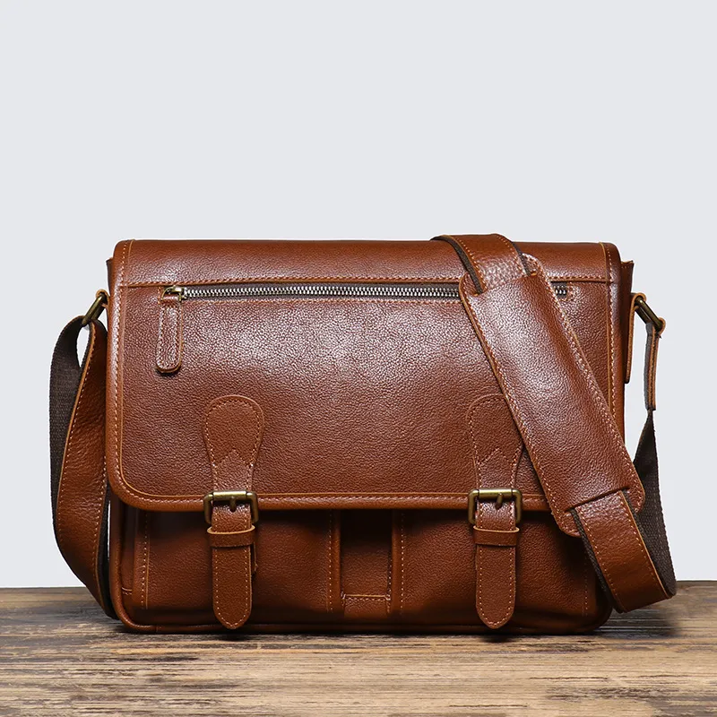 LARTIGENT Top Grain Cow Leather Shoulder Bag Men's Multicolor-4