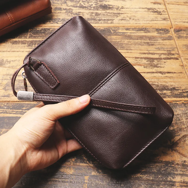 LARTIGENT Top Grain Cow Leather Wallets Clutches Men's Multicolor-6