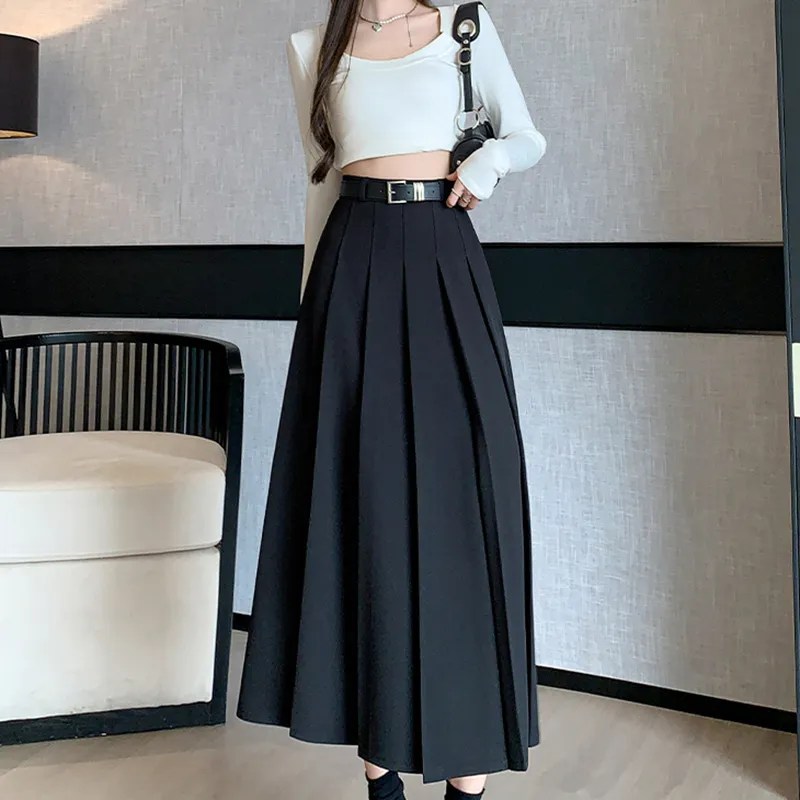 PLAY BUSH Casual Long Skirt Women's White-18