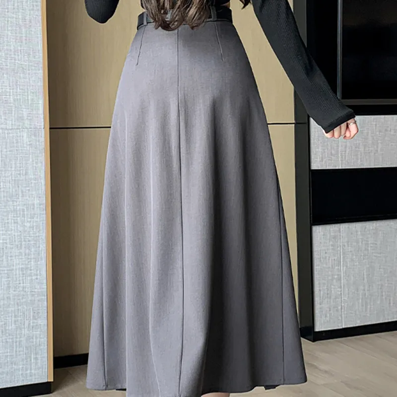 PLAY BUSH Casual Long Skirt Women's White-9