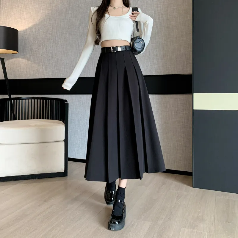 PLAY BUSH Casual Long Skirt Women's White-17