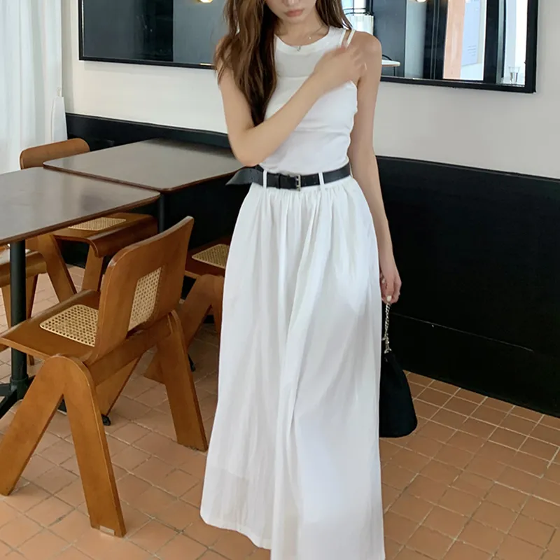 PLAY BUSH Casual Long Skirt Women's White-2