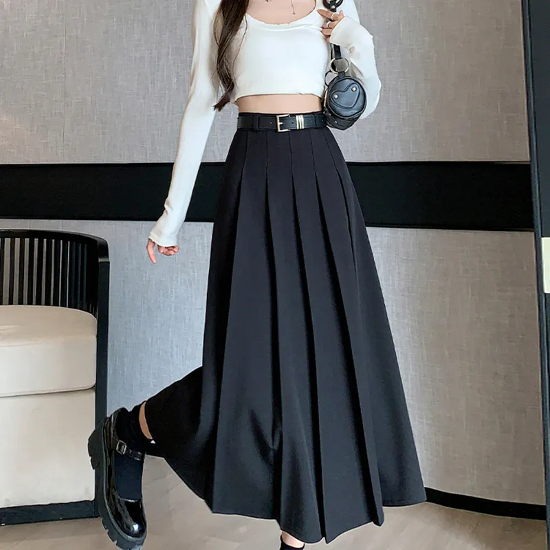 PLAY BUSH Casual Long Skirt Women's White-20
