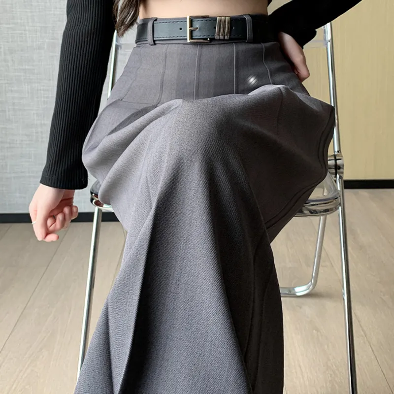 PLAY BUSH Casual Long Skirt Women's White-12