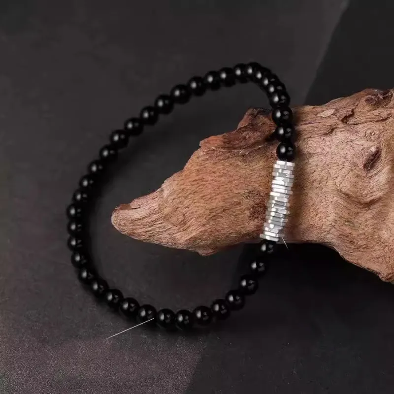 Hot Real Silver Building Agate Bracelets Unisex-4