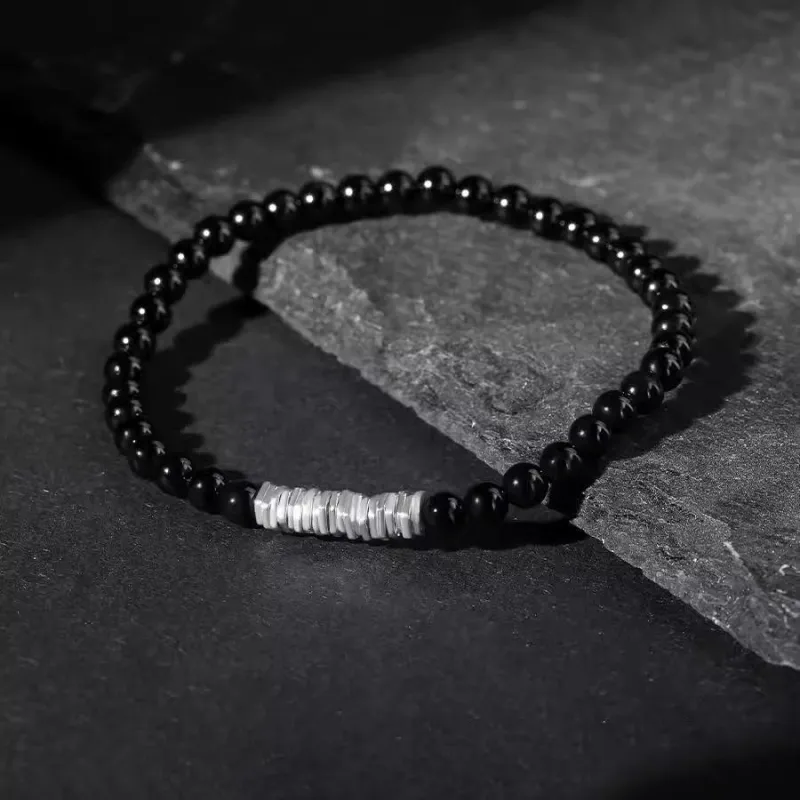 Hot Real Silver Building Agate Bracelets Unisex-1