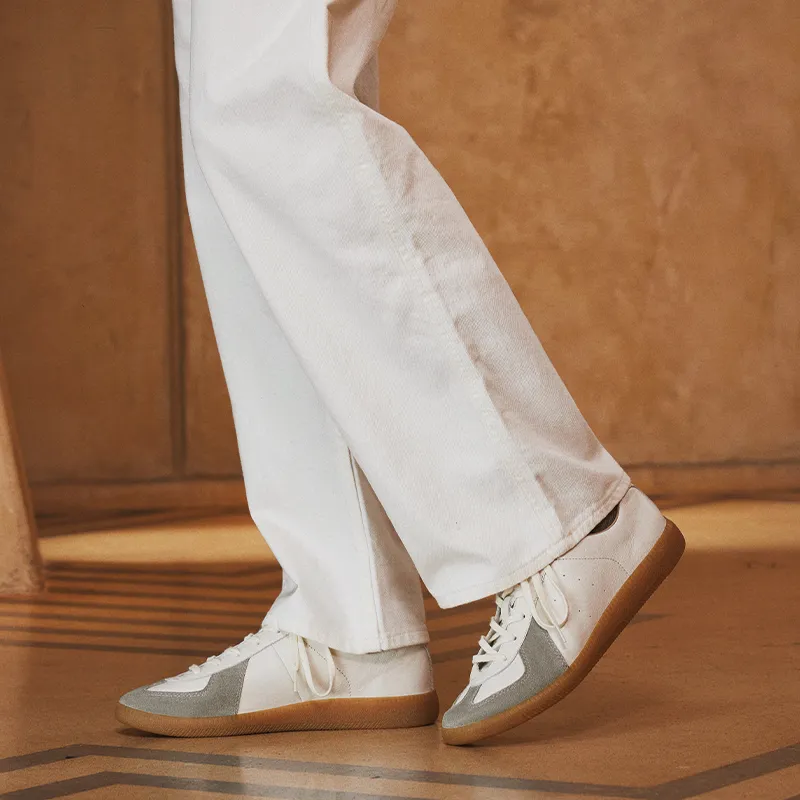 PANE Light Training Model TRAVERTINE Slip Resistant Low Top Casual Shoes Unisex White-6