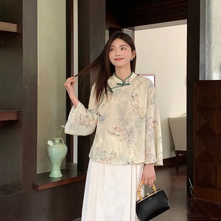 HUASJ Chiffon Shirts Women's Image Color-3