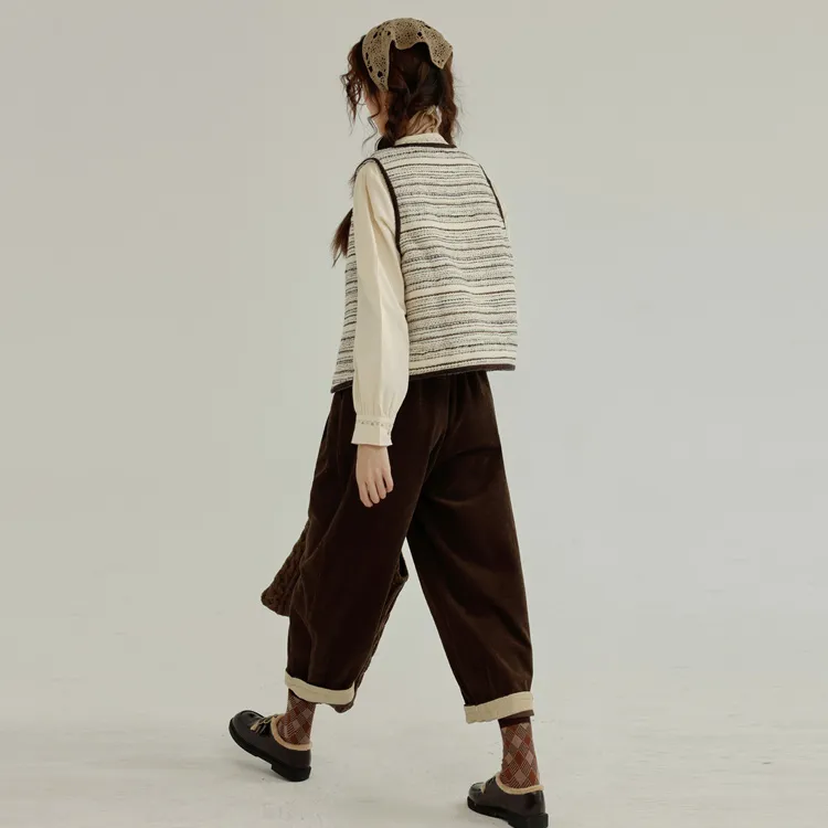 HUASJ Casual Pants Women's Brown-1