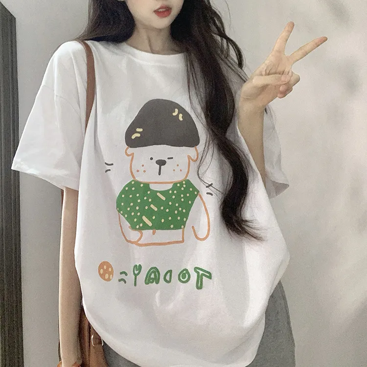 HUASJ T Shirts Women's White-2