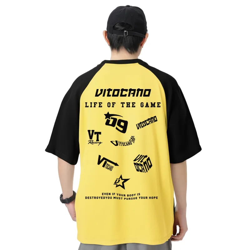 Vitocano T-Shirt Unisex White & Navy Blue-13