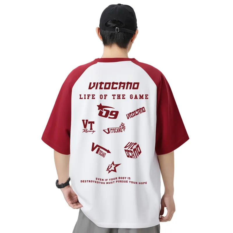 Vitocano T-Shirt Unisex White & Navy Blue-5