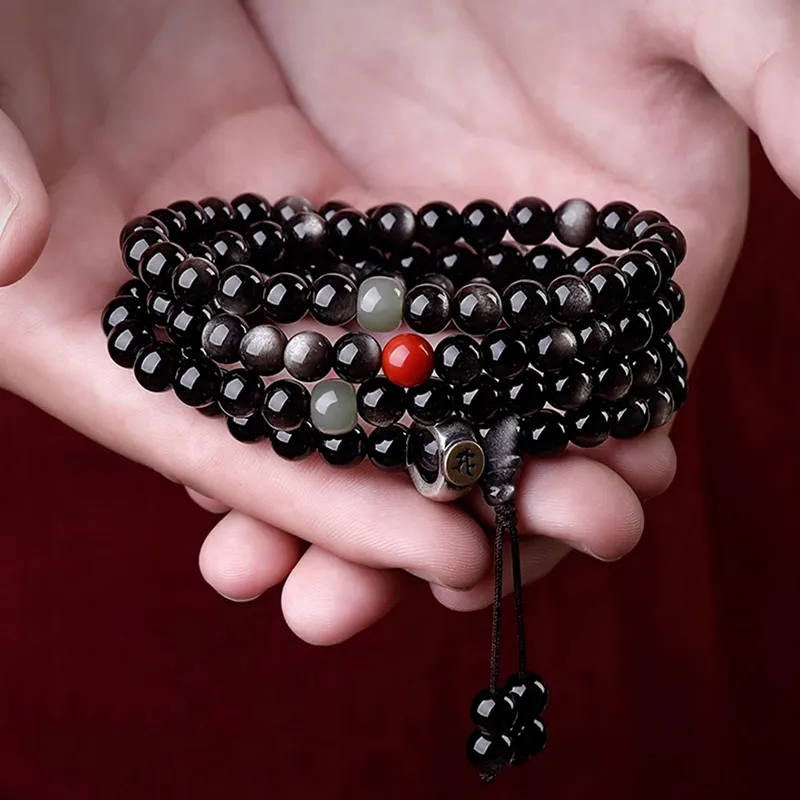 LANMUYINNUO Obsidian Bracelets Unisex-3
