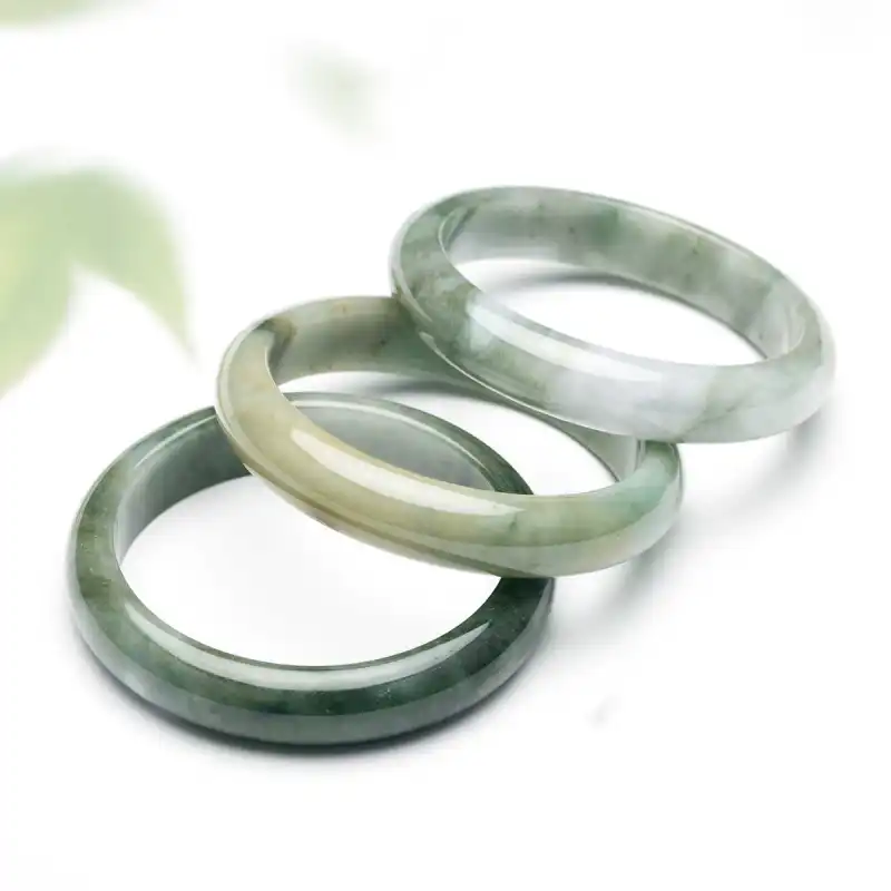 LANMUYINNUO Bean Type Jadeite Bangles Women's-4