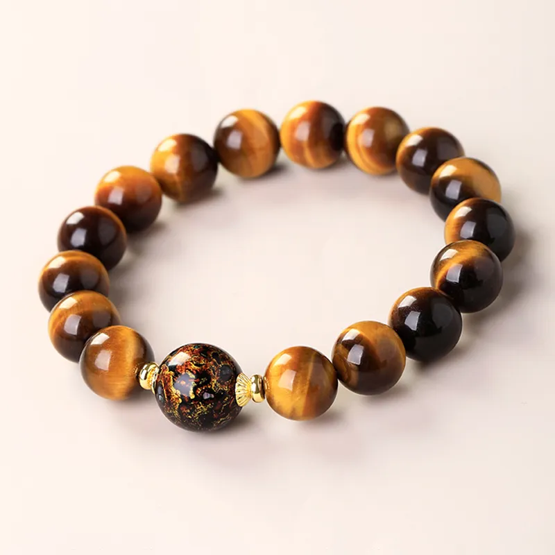 LANMUYINNUO Tiger's Eye Stone Bracelets Unisex-2