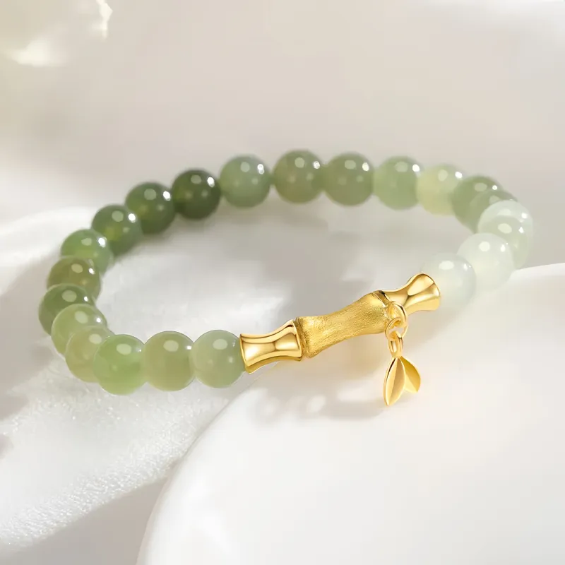 LANMUYINNUO Hetian Jade Bracelets Pale Greenish White Jade Women's-2