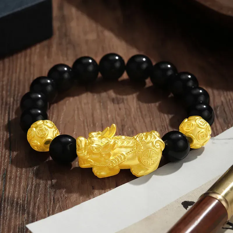 LANMUYINNUO Obsidian Bracelets Unisex-2