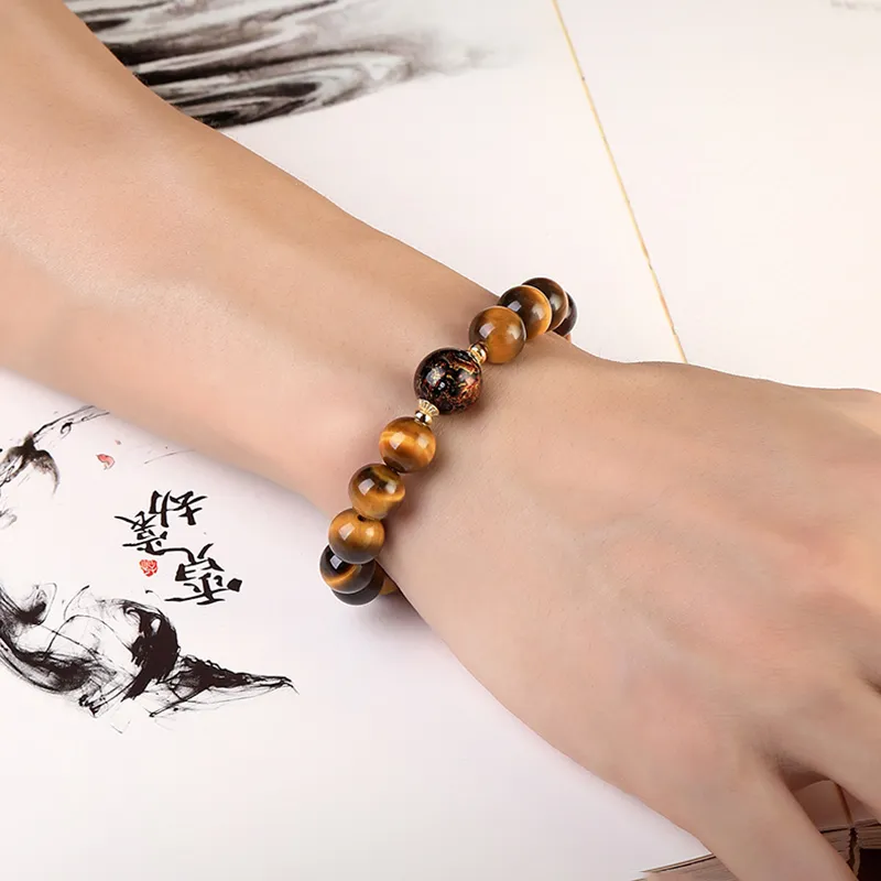LANMUYINNUO Tiger's Eye Stone Bracelets Unisex-6