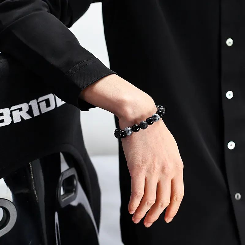 LANMUYINNUO Obsidian Bracelets Unisex-5
