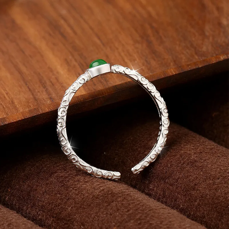 LANMUYINNUO Glutinous Jade Jadeite Rings Women's-3
